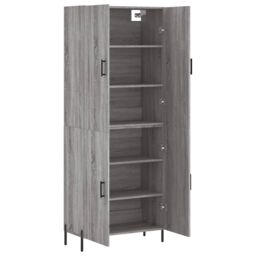 Berkfield Home Highboard Grey Sonoma 69.5x34x180 cm Engineered Wood - thumbnail 4