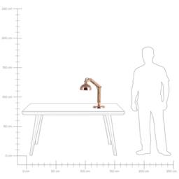 Wyld and Coco Copper and Wood Desk Lamp with Adjustable Swing Arm - thumbnail 9