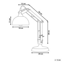 Wyld and Coco Copper and Wood Desk Lamp with Adjustable Swing Arm - thumbnail 3