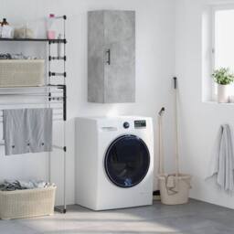 Berkfield Home Wall Mounted Cabinet Concrete Grey 34.5x34x90 cm - thumbnail 2