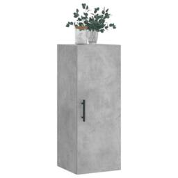 Berkfield Home Wall Mounted Cabinet Concrete Grey 34.5x34x90 cm - thumbnail 4