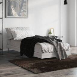 Berkfield Home Durable Bed Frame Grey Sonoma 75x190 cm Small Single Engineered Wood - thumbnail 4