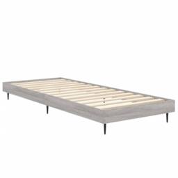 Berkfield Home Durable Bed Frame Grey Sonoma 75x190 cm Small Single Engineered Wood - thumbnail 5
