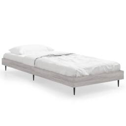 Berkfield Home Durable Bed Frame Grey Sonoma 75x190 cm Small Single Engineered Wood - thumbnail 3