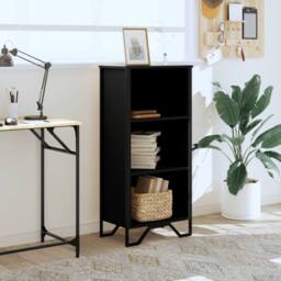 Berkfield Home Bookcase Black 50x31x106 cm Engineered Wood - Size: 50 x 31 x 106 cm - thumbnail 3