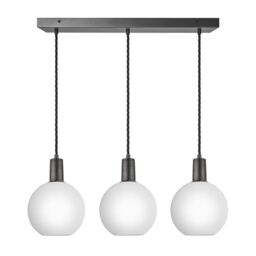 Industville Sleek Opal Glass Globe 3 Wire Cluster Lights - 7 inch - White - Size: Large - thumbnail 1