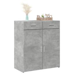 Berkfield Home Sideboard Concrete Grey 80x42.5x93 cm Engineered Wood - thumbnail 3
