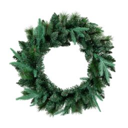 Samuel Alexander 50cm Hanging Artificial Green Norfolk Pine Christmas Wreath with PE & PVC Tips - thumbnail 8