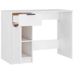 Berkfield Home Desk White 100x50x75 cm Engineered Wood - Size: 100 x 50 x 75 cm - thumbnail 6
