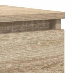 Berkfield Home Sideboard Sonoma Oak 100x35x76 cm Engineered Wood in Light Tan - Size: 100 x 35 x 76 cm - thumbnail 9