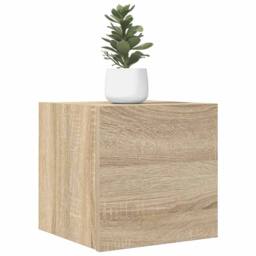 Berkfield Home Wall Mounted TV Cabinet Sonoma Oak 30.5x30x30 cm in Light Tan - thumbnail 2