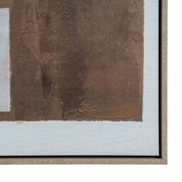 Wyld Haus Arachova Brown Patchwork Hand Painted Framed Canvas - thumbnail 3