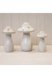 KDMD Medium Cream Ceramic Mushroom with Sand Dots - thumbnail 2