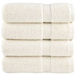 Berkfield Home Premium Shower Towels SOLUND 4 pcs Cream 70x140 cm 600 gsm - thumbnail 2