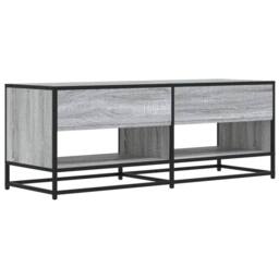 Berkfield Home TV Cabinet Grey Sonoma 120.5x40x46 cm Engineered Wood & Metal - thumbnail 6
