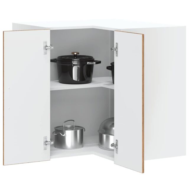 Berkfield Home Kitchen Wall Corner Cabinet Lucca Old Wood Engineered Wood in Brown - image 1