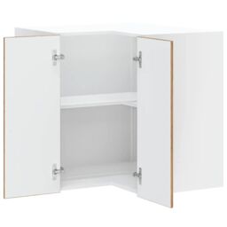 Berkfield Home Kitchen Wall Corner Cabinet Lucca Old Wood Engineered Wood in Brown - thumbnail 5