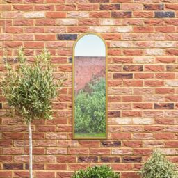 "MirrorOutlet Gold Metal Framed Arched Garden Wall Mirror 47"" X 16"" (120CM X 40CM) - Size: 1 Pack" - thumbnail 6