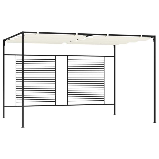 Berkfield Home Gazebo with Retractable Roof 3x4x2.3 m Cream 180 g/m ² in Beige - image 1