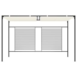 Berkfield Home Gazebo with Retractable Roof 3x4x2.3 m Cream 180 g/m ² in Beige - thumbnail 2