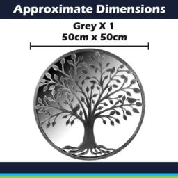 VFM e-Store Mirror for Garden 50cm x 50cm Grey X 1 - Size: 50 cm x 50 cm - thumbnail 2