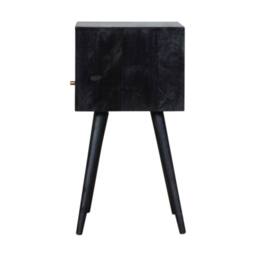 Direct Wicker Solid Wood Mini Ash Black Bedside, 1 Drawer, 1 Open Slot - Size: 1 Pack - thumbnail 6