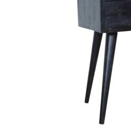 Direct Wicker Solid Wood Mini Ash Black Bedside, 1 Drawer, 1 Open Slot - Size: 1 Pack - thumbnail 4