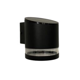 CGC Lighting 'Freddie' Black Solar Modern Outdoor Wall Lamp - thumbnail 4