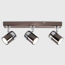 ValueLights Rosie Spotlight Pair of 3 Way Black Ceiling Bar Spotlight - thumbnail 2