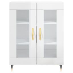 Berkfield Home Sideboard High Gloss White 69.5x34x90 cm Engineered Wood - thumbnail 5