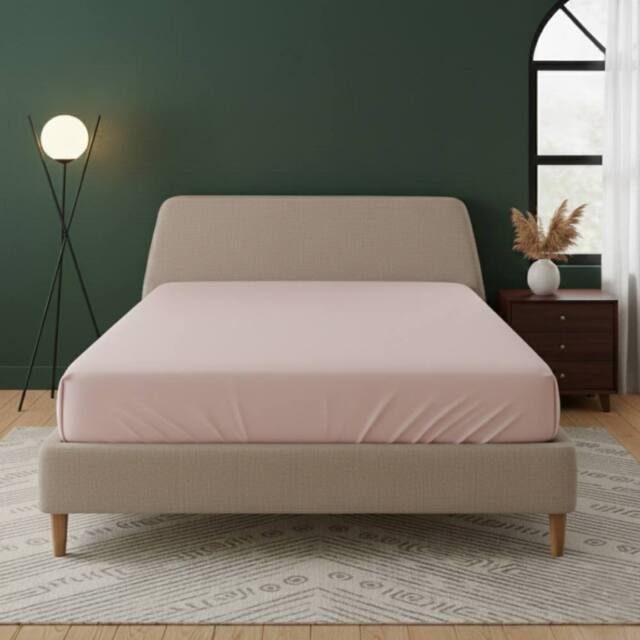 Snug City Flannelette Fitted Sheet Extra Deep 40cm Skirt Soft Brushed Cotton in Pink - Size: Double - image 1