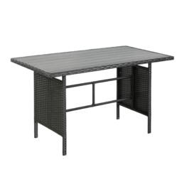 Home Garden Direct Thalia - Rattan Corner Sofa Set with Polywood Table & stools - Black - 8 Seats - thumbnail 6
