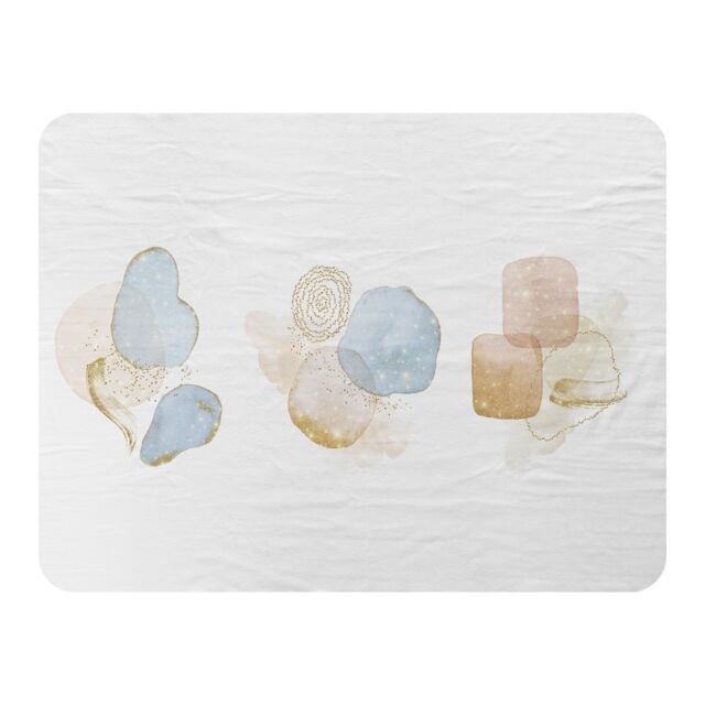 Benjamin Tate Design beige watercolor illustration & elements Designer Blanket in Natural - Size: 120 cm x 150 cm - image 1
