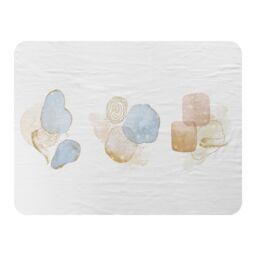 Benjamin Tate Design beige watercolor illustration & elements Designer Blanket in Natural - Size: 120 cm x 150 cm - thumbnail 1