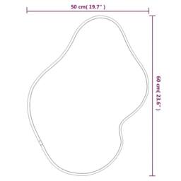 Berkfield Home Wall Mirror Silver 60x50 cm - thumbnail 6