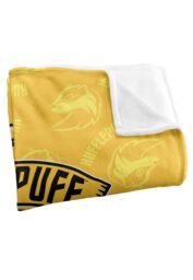 Warner Brothers Harry Potter Hufflepuff Varsity Badge Blanket 152 x 127 cm in White - thumbnail 3