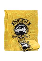 Warner Brothers Harry Potter Hufflepuff Varsity Badge Blanket 152 x 127 cm in White - thumbnail 2