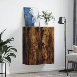 Berkfield Home Wall Mounted Cabinet Smoked Oak 69.5x34x90 cm in Brown - thumbnail 3