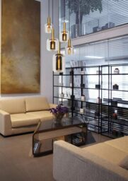 Lucide 'JOANET' Dimmable Adjustable Indoor Cluster Pendant Light 5xE27 in Grey - thumbnail 5