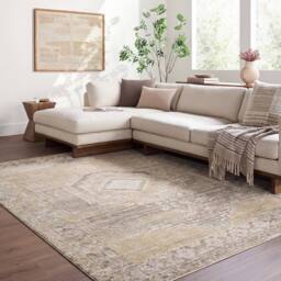 Livabliss Fifth Avenue Vintage Brown Grey Taupe Green Traditional Living Rug - Size: 200 cm x 275 cm
