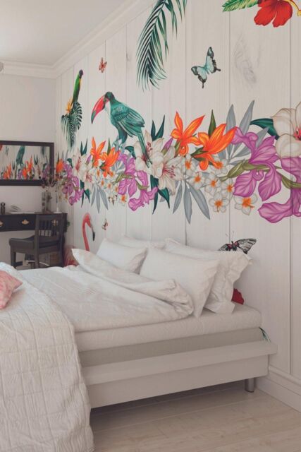 Origin Murals Birds of Paradise Wall Mural - Size: W350 cm x H280 cm - image 1