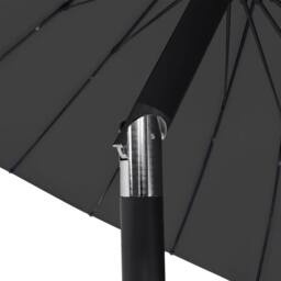 Berkfield Home Outdoor Parasol with Aluminium Pole 270 cm Black - thumbnail 6
