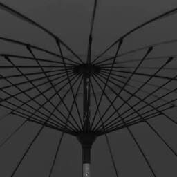 Berkfield Home Outdoor Parasol with Aluminium Pole 270 cm Black - thumbnail 5