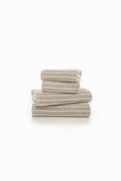 Deyongs Malmo Stripe Towel In Soft Lightweight 480 GSM Pure Cotton in Stone - thumbnail 4