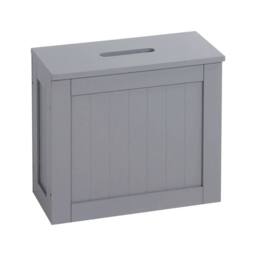 Nordara Grey Wooden Slimline Bathroom Storage Tidy Box - thumbnail 1
