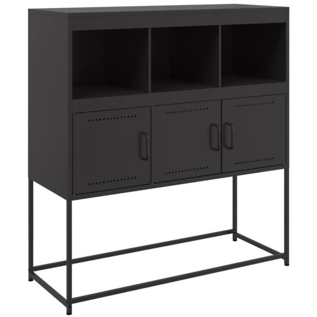 Berkfield Home Sideboard Black 100.5x39x107 cm Steel - image 1