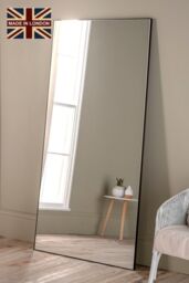 Yearn Mirrors Large Full Length Minimal Mirror Black 180x90cm - Size: 180x90 cm - thumbnail 1