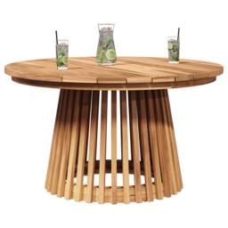 Berkfield Home Garden Coffee Table √ò70x40 cm Solid Wood Teak in Brown - Size: 70x40 cm - thumbnail 3