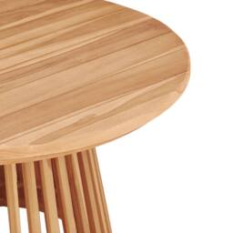 Berkfield Home Garden Coffee Table √ò70x40 cm Solid Wood Teak in Brown - Size: 70x40 cm - thumbnail 5