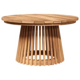 Berkfield Home Garden Coffee Table √ò70x40 cm Solid Wood Teak in Brown - Size: 70x40 cm - thumbnail 2